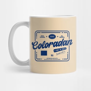 Authentic Coloradan Cool Vintage Dark Stamp Print Colorado Resident Gift Mug